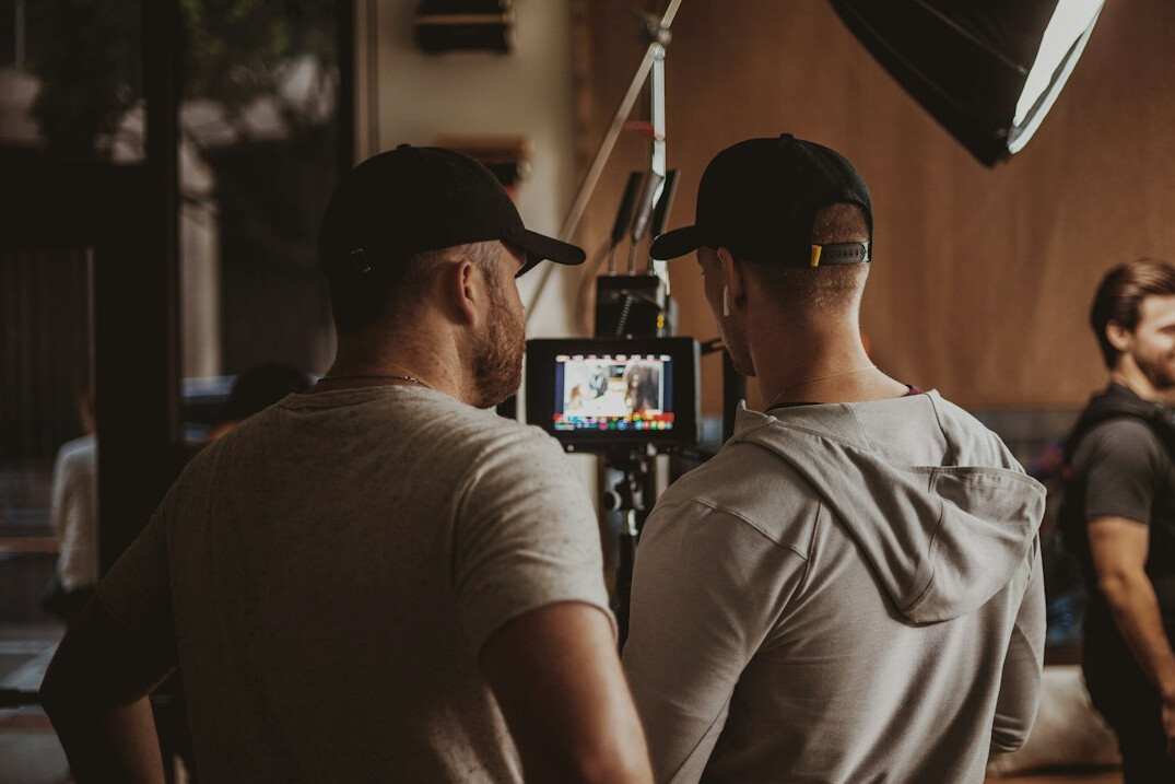 film crew on set